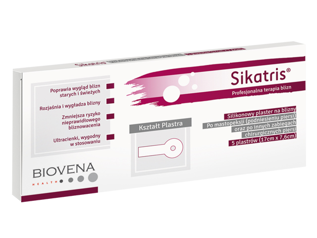 Sikatris po mastopeksji — plaster na blizny 17 x 7,6 cm
