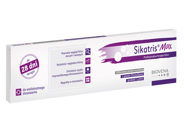 Sikatris Max silikonowy plaster na blizny 5 x 30 cm